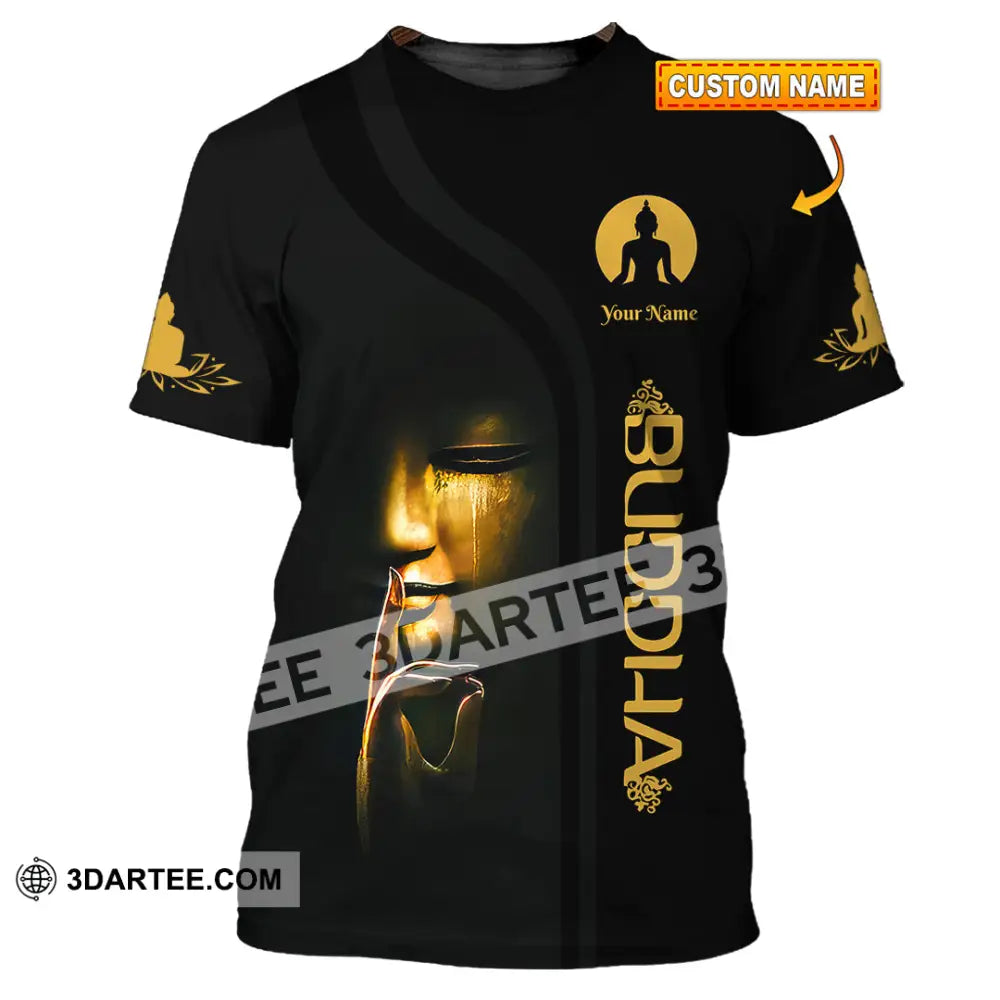 Unisex Shirt Custom Name Buddha Polo Long Sleeve Buddhist T-Shirt T-Shirt