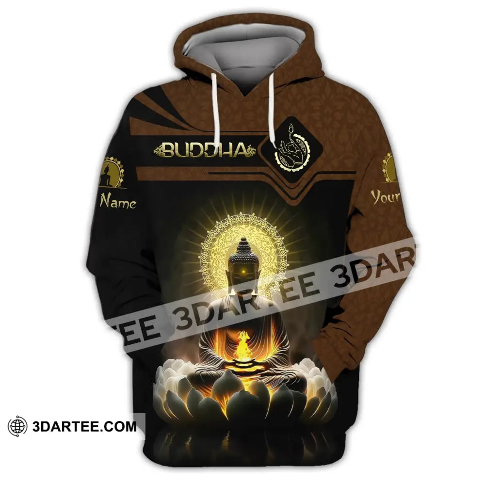 Unisex Shirt Custom Name Buddha Polo Long Sleeve T-Shirt Hoodie / S T-Shirt