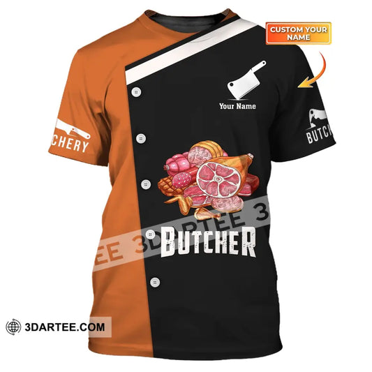 Unisex Shirt Custom Name Butcher Butchery Gift For Meat T-Shirt