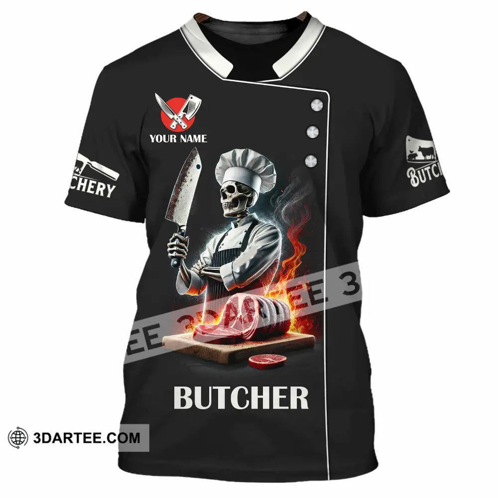 Unisex Shirt Custom Name Butcher Gift T-Shirt / S T-Shirt