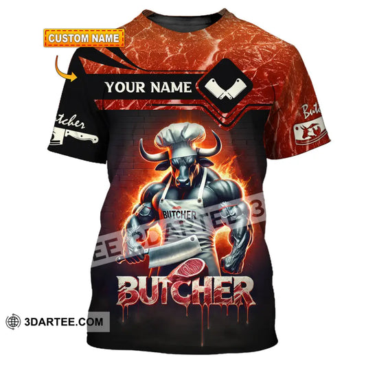 Unisex Shirt Custom Name Butcher T-Shirt Hoodie Long Sleeve Gift T-Shirt