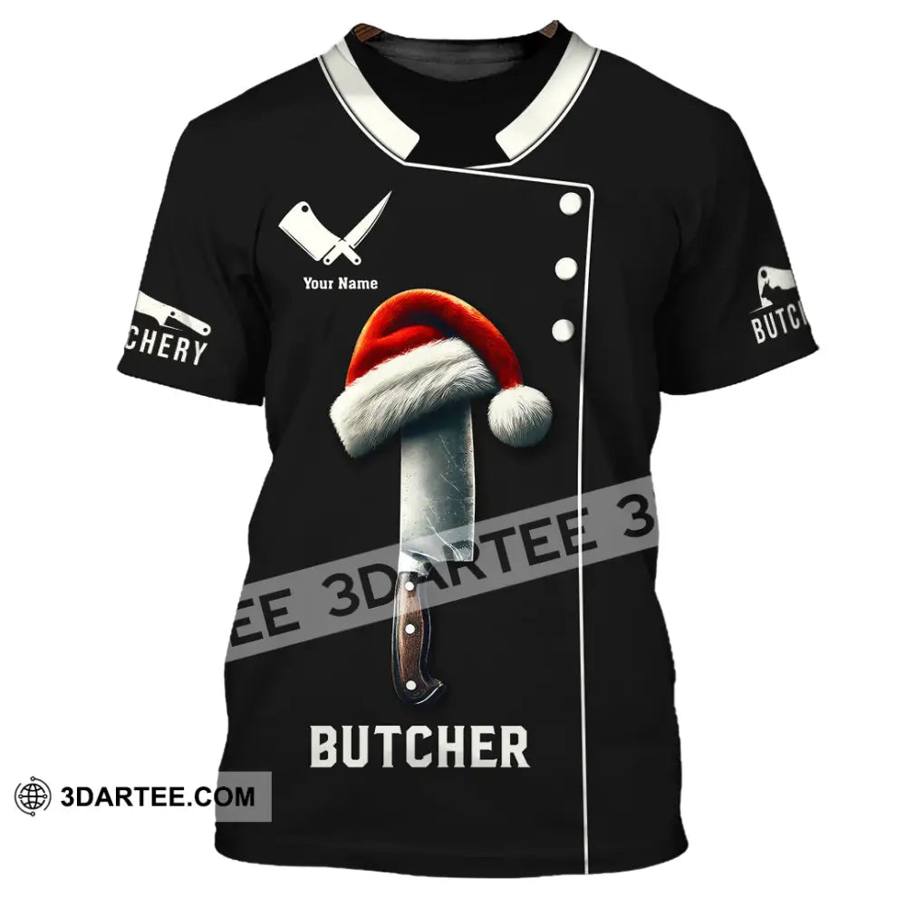 Unisex Shirt Custom Name Butcher T-Shirt Hoodie Long Sleeve Gift / S T-Shirt