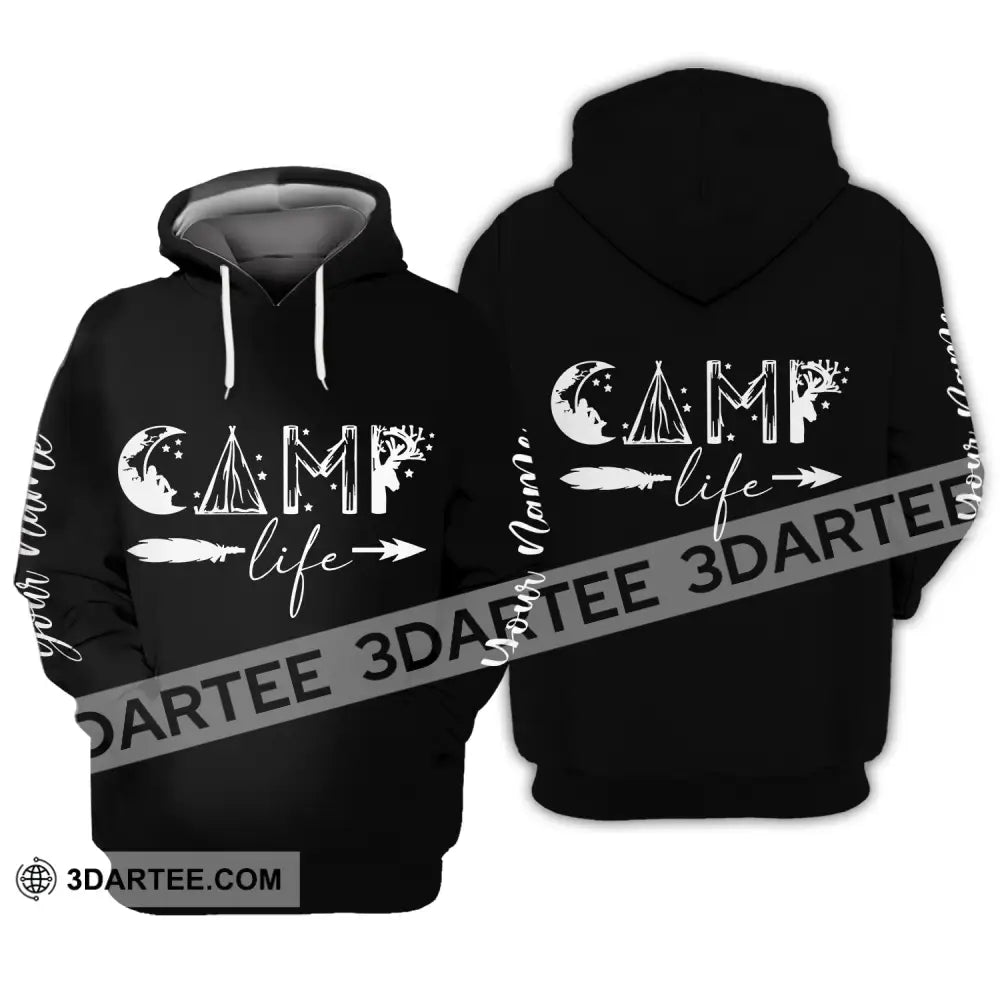 Unisex Shirt - Custom Name Camping Life Gift For Lover Hoodie / S T-Shirt