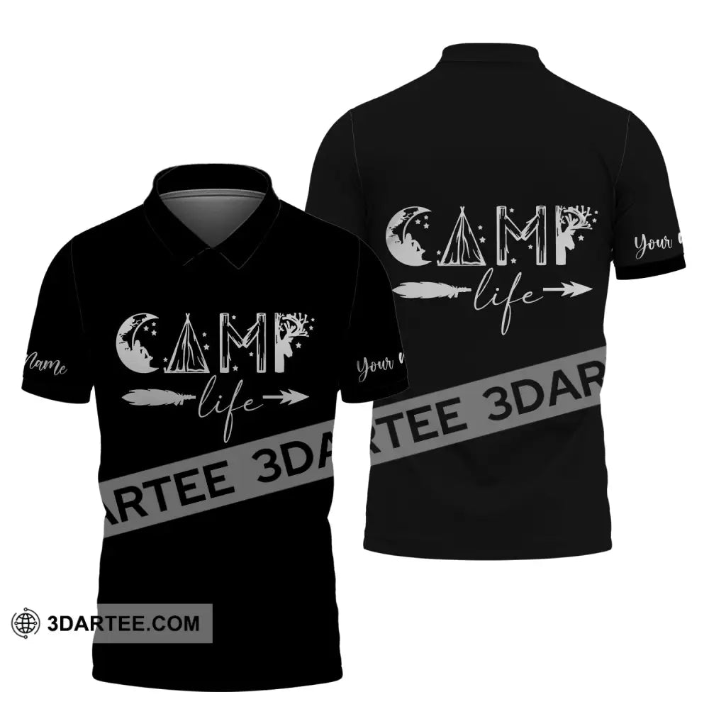 Unisex Shirt - Custom Name Camping Life Gift For Lover Polo / S T-Shirt