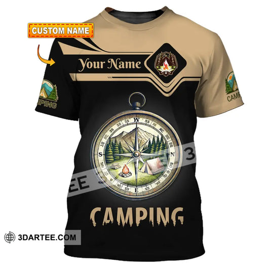 Unisex Shirt Custom Name Camping Polo Long Sleeve Love T-Shirt T-Shirt