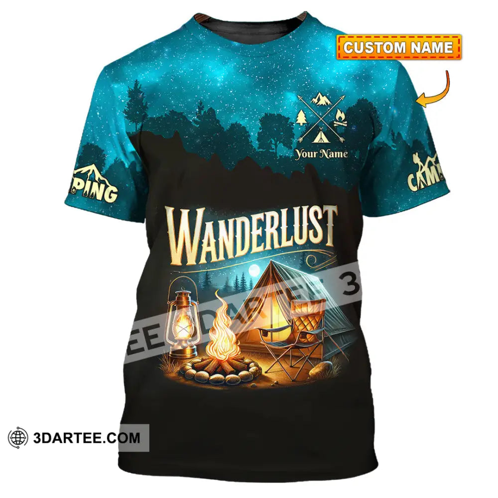 Unisex Shirt Custom Name Camping Wanderlust Polo Long Sleeve Love T-Shirt T-Shirt