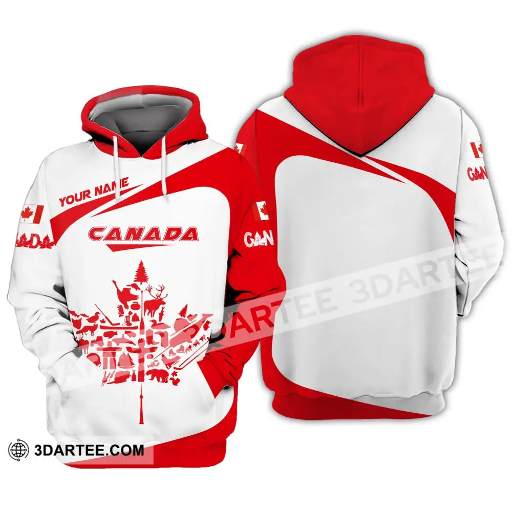 Unisex Shirt Custom Name Canada Canadian Pride Gift Hoodie / S T-Shirt