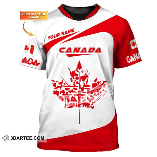 Unisex Shirt Custom Name Canada Canadian Pride Gift T-Shirt