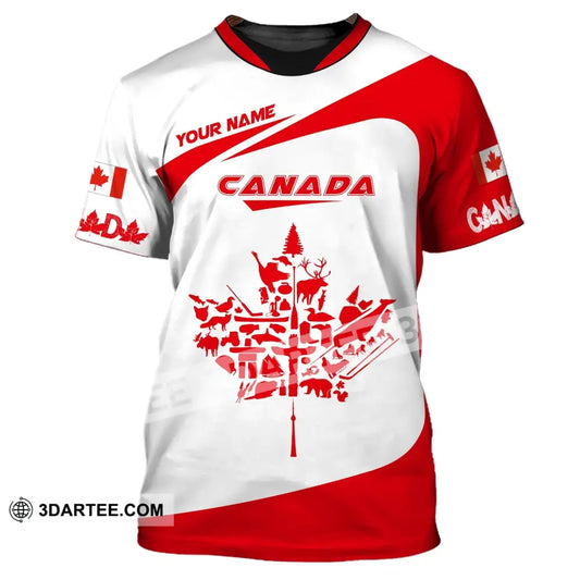 Unisex Shirt Custom Name Canada Canadian Pride Gift T-Shirt / S