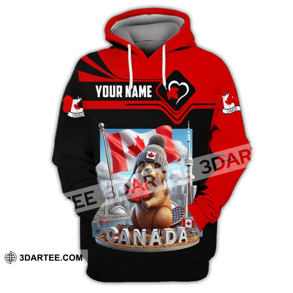 Unisex Shirt - Custom Name Canada Icons Hoodie / S T-Shirt