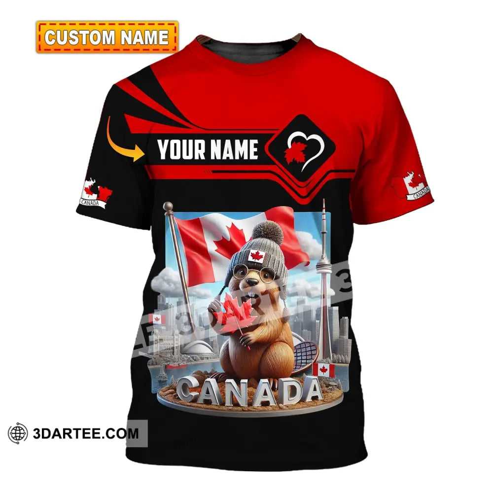 Unisex Shirt - Custom Name Canada Icons T-Shirt