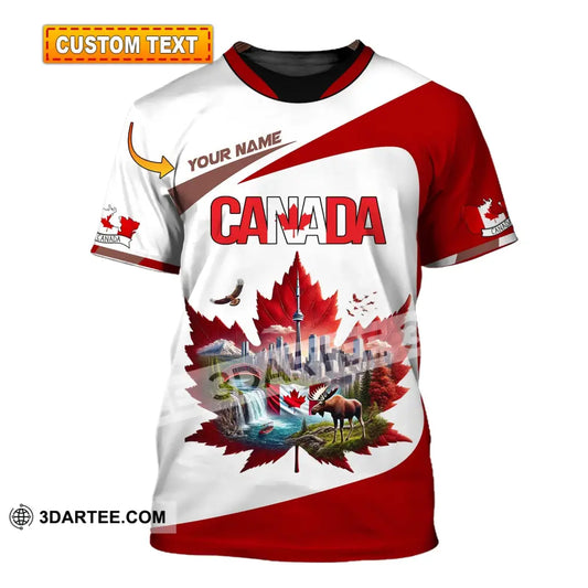 Unisex Shirt Custom Name Canada Love T-Shirt T-Shirt