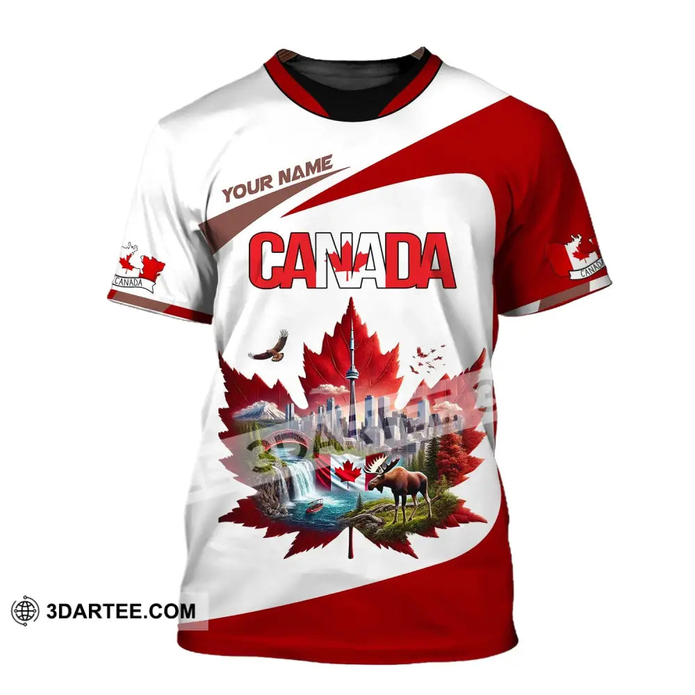 Unisex Shirt Custom Name Canada Love T-Shirt / S T-Shirt