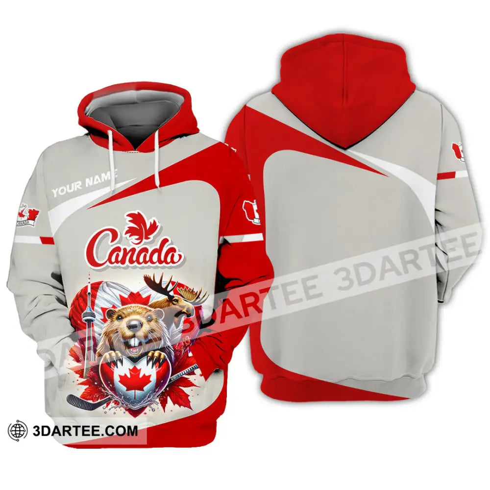 Unisex Shirt Custom Name Canada Lover Polo Long Sleeve Canadian Gift Hoodie / S T-Shirt