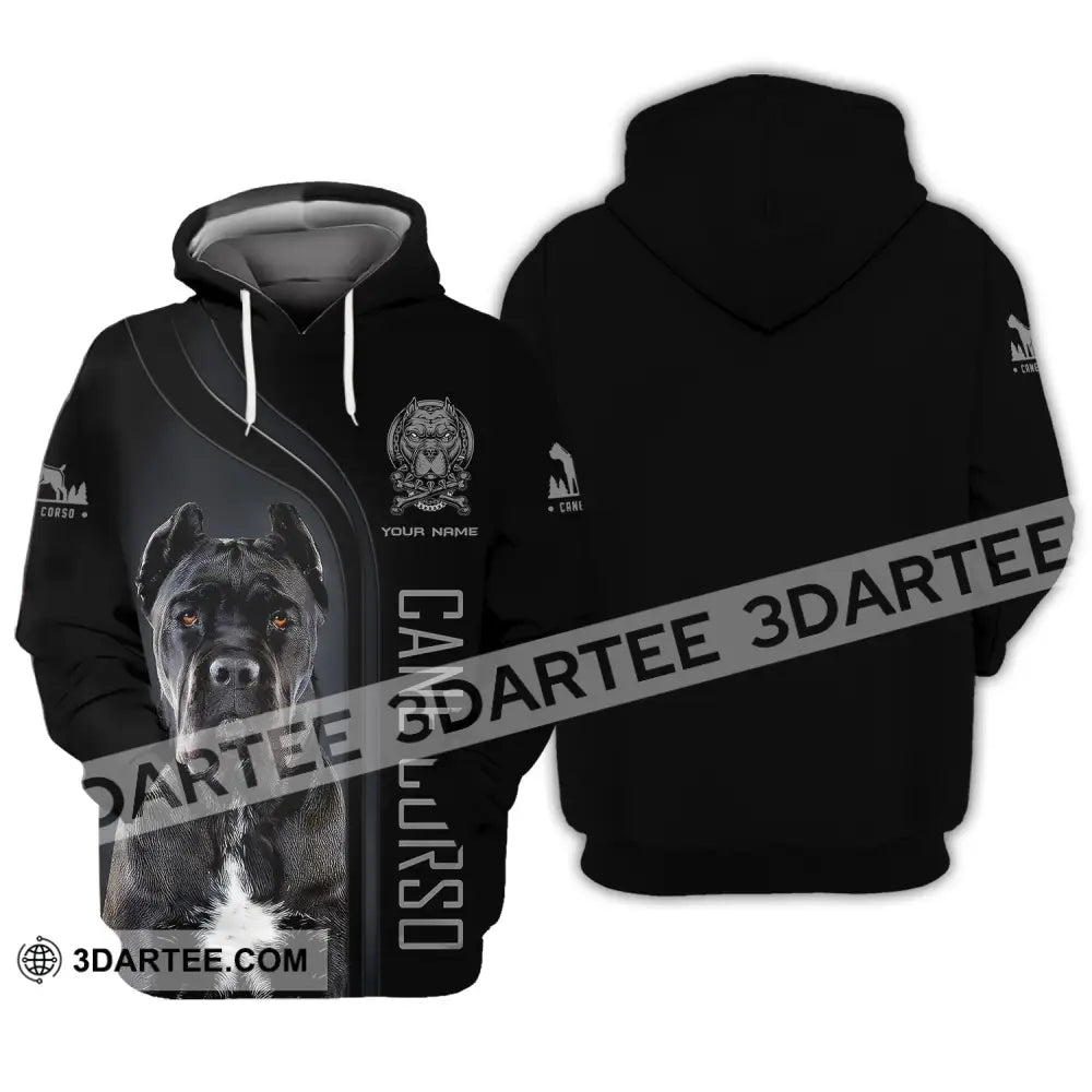 Unisex Shirt Custom Name Cane Corso Dog Polo Long Sleeve Gift For Lover Hoodie / S T-Shirt