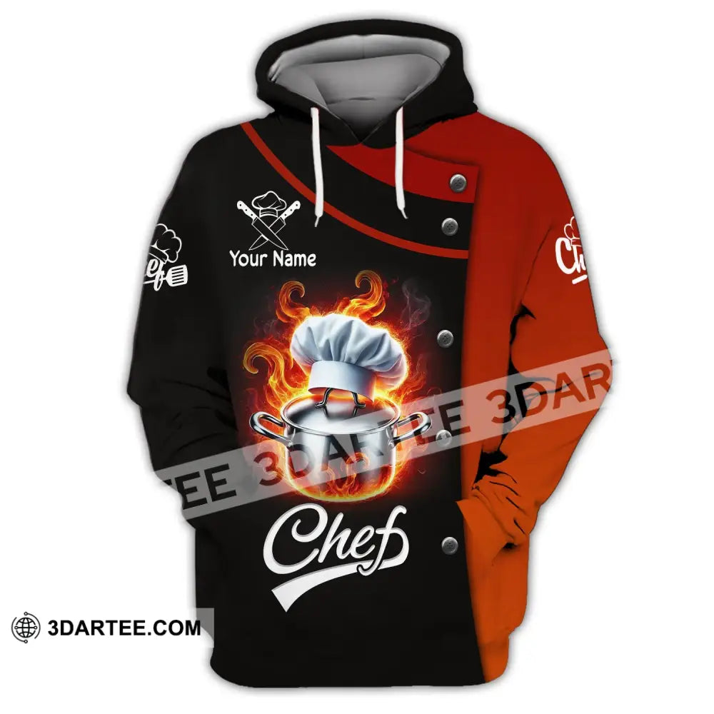 Unisex Shirt Custom Name Chef Apparel Polo Long Sleeve Cooking Love T-Shirt Hoodie / S T-Shirt