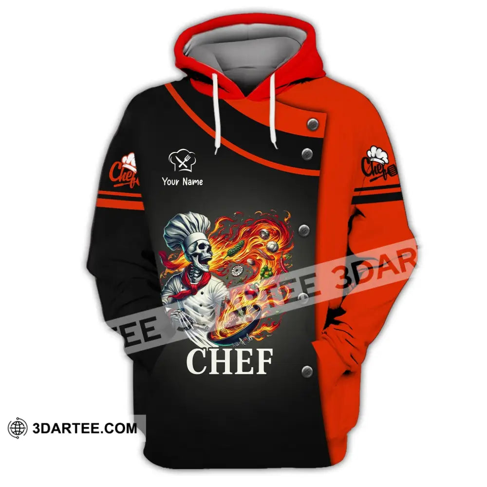 Unisex Shirt Custom Name Chef Apparel Polo Long Sleeve Cooking Love T-Shirt Hoodie / S T-Shirt