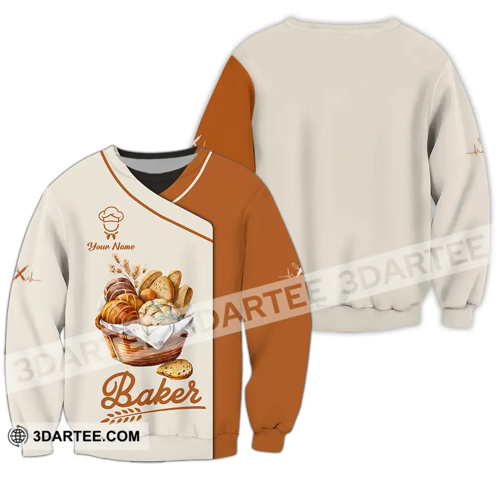 Unisex Shirt - Custom Name Chef Bakers Long Sleeve / S T-Shirt