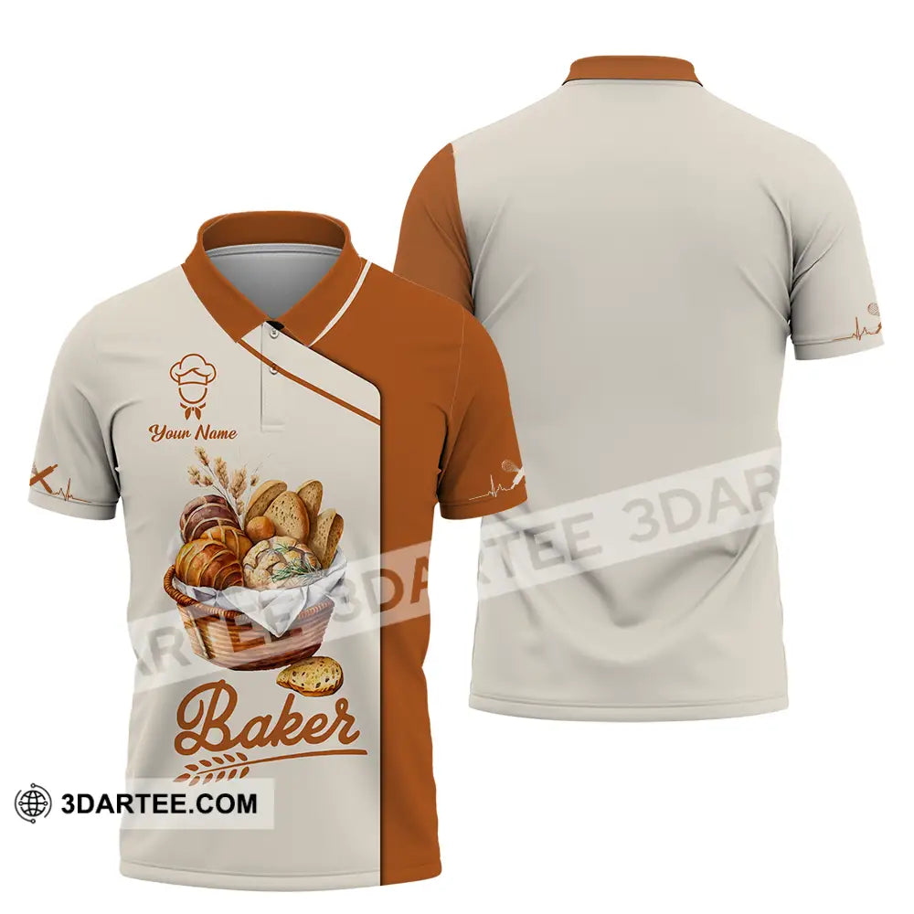 Unisex Shirt - Custom Name Chef Bakers Polo / S T-Shirt