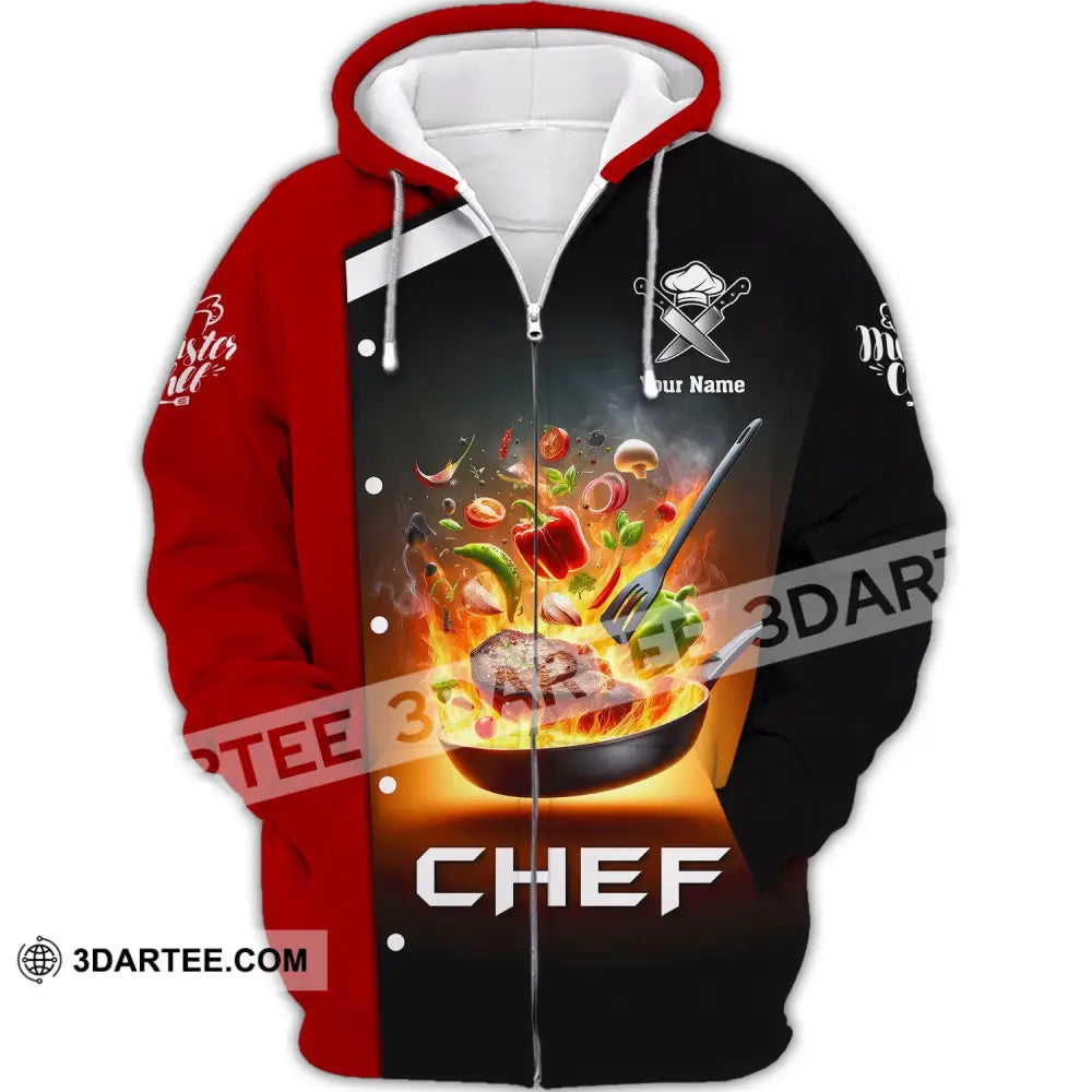 Unisex Shirt Custom Name Chef Cooking Polo Gift For Lovers Zipper Hoodie / S T-Shirt