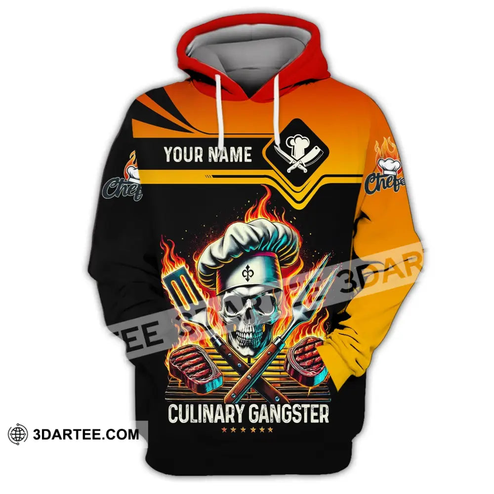 Unisex Shirt - Custom Name Chef Culinary Gangster Hoodie / S T-Shirt