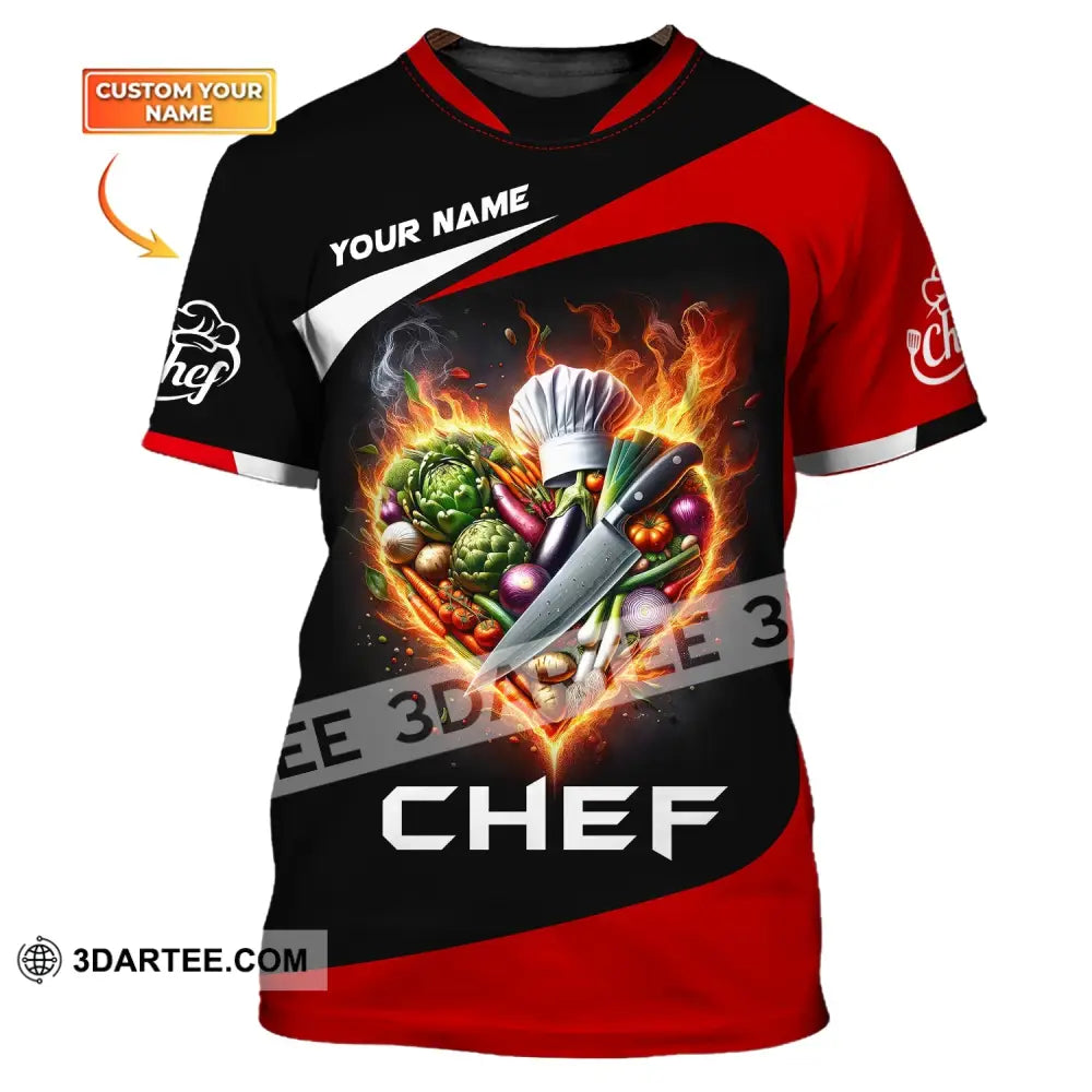 Unisex Shirt Custom Name Chef For Chefs Apparel Gift Cooking Lovers T-Shirt