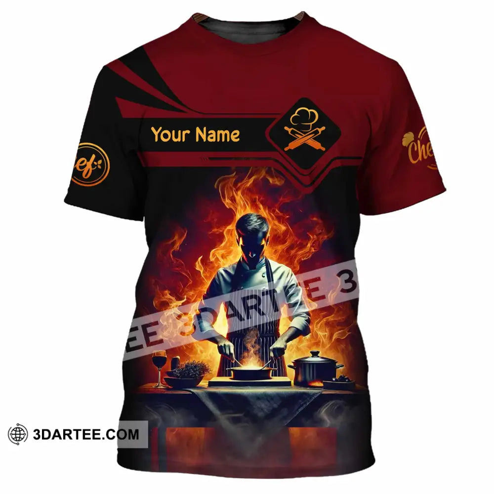 Unisex Shirt Custom Name Chef Gift For Chefs T-Shirt / S T-Shirt