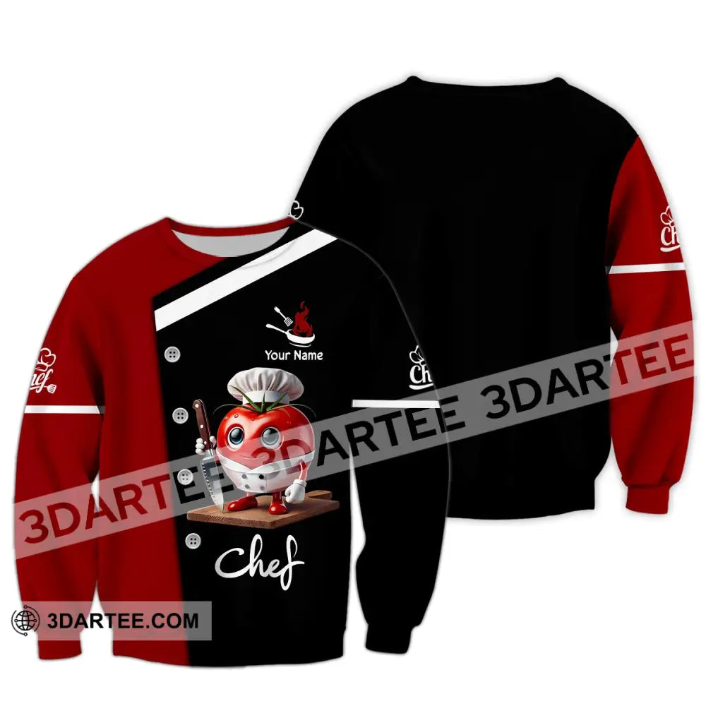 Unisex Shirt Custom Name Chef Gift Long Sleeve / S T-Shirt