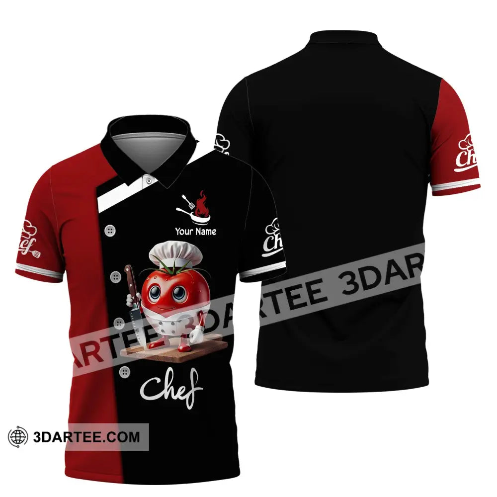 Unisex Shirt Custom Name Chef Gift Polo / S T-Shirt