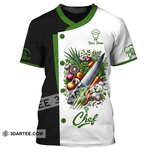 Unisex Shirt - Custom Name Chef Green Vegetables T-Shirt / S T-Shirt