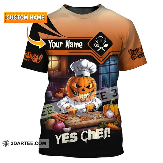 Unisex Shirt Custom Name Chef Halloween Polo Long Sleeve Cooking Love T-Shirt T-Shirt