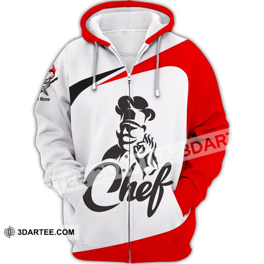 Unisex Shirt Custom Name Chef Hoodie Polo Gift For Cooking Lovers Zipper / S T-Shirt