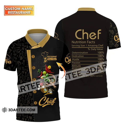 Unisex Shirt - Custom Name Chef Nutrition Facts These Are Correct T-Shirt