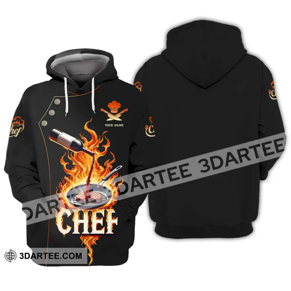 Unisex Shirt Custom Name Chef Polo Long Sleeve Hoodie / S T-Shirt