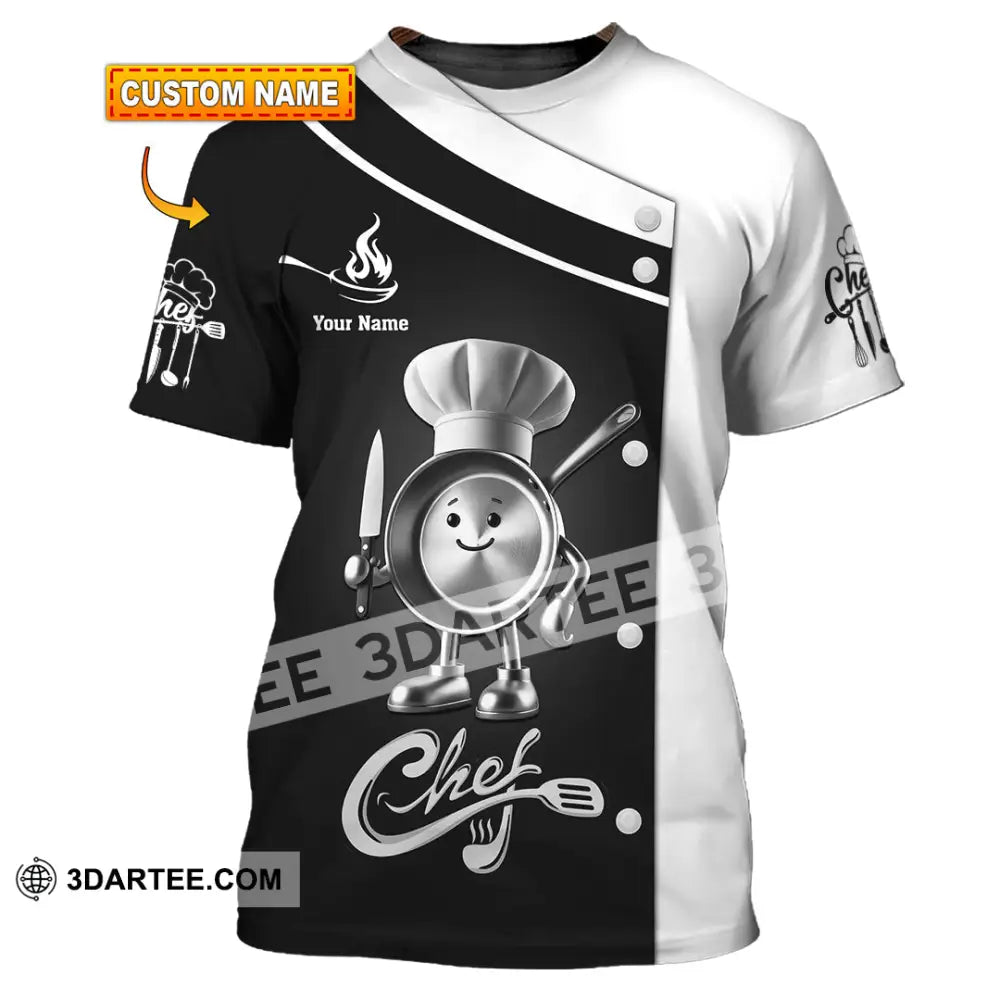 Unisex Shirt Custom Name Chef Polo Long Sleeve T-Shirt