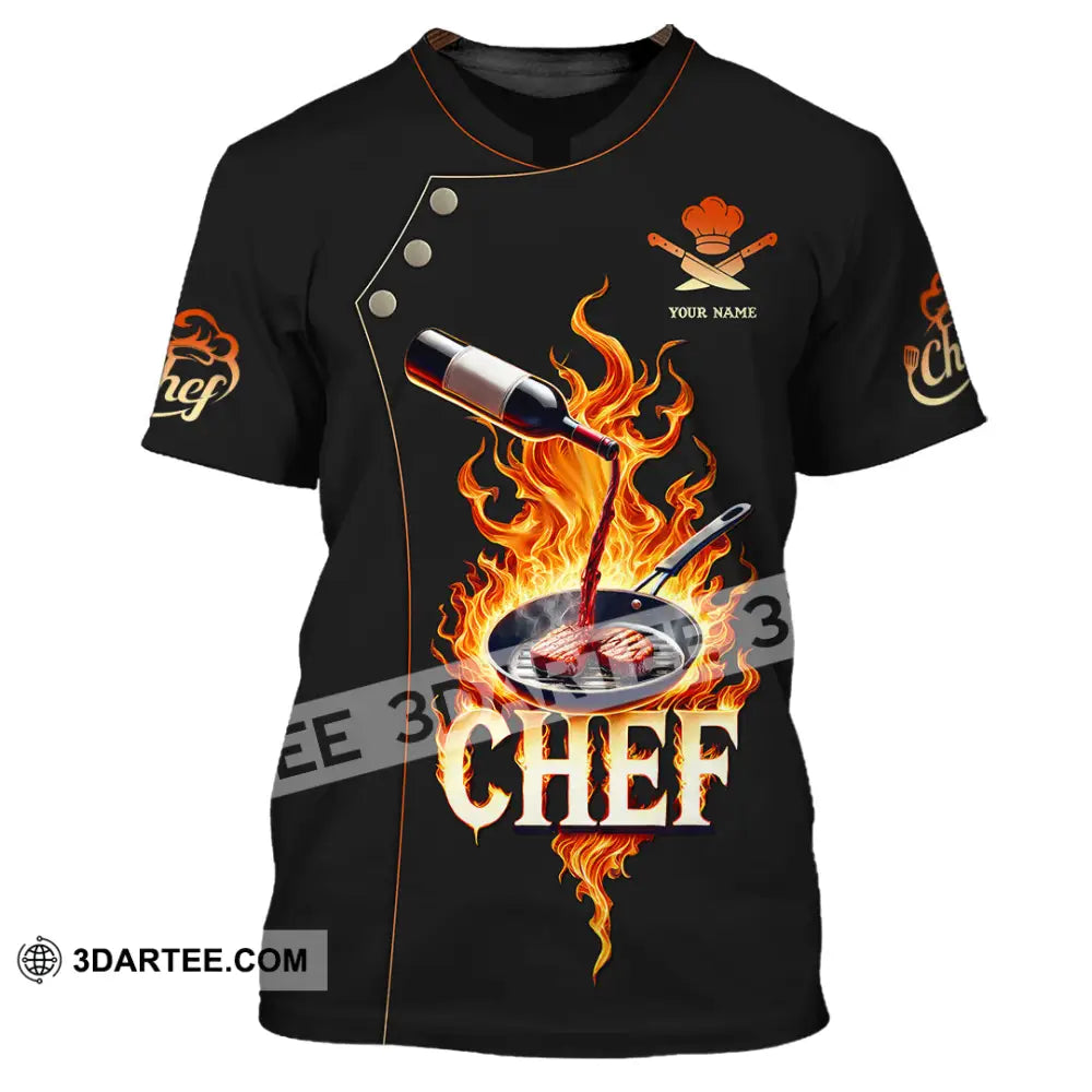 Unisex Shirt Custom Name Chef Polo Long Sleeve T-Shirt / S T-Shirt