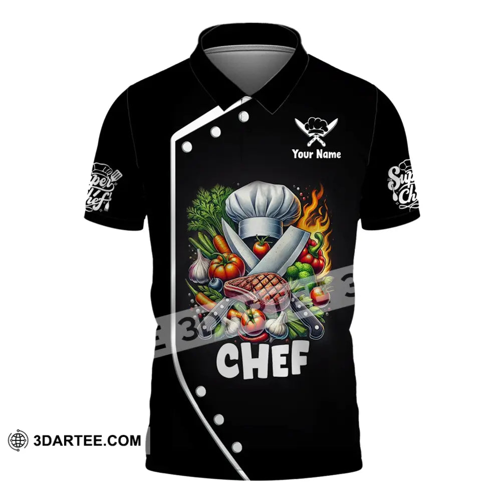 Unisex Shirt Custom Name Chef T-Shirt Hoodie Long Sleeve Polo / S T-Shirt