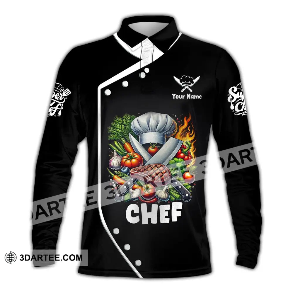 Unisex Shirt Custom Name Chef T-Shirt Hoodie Long Sleeve Polo / S T-Shirt