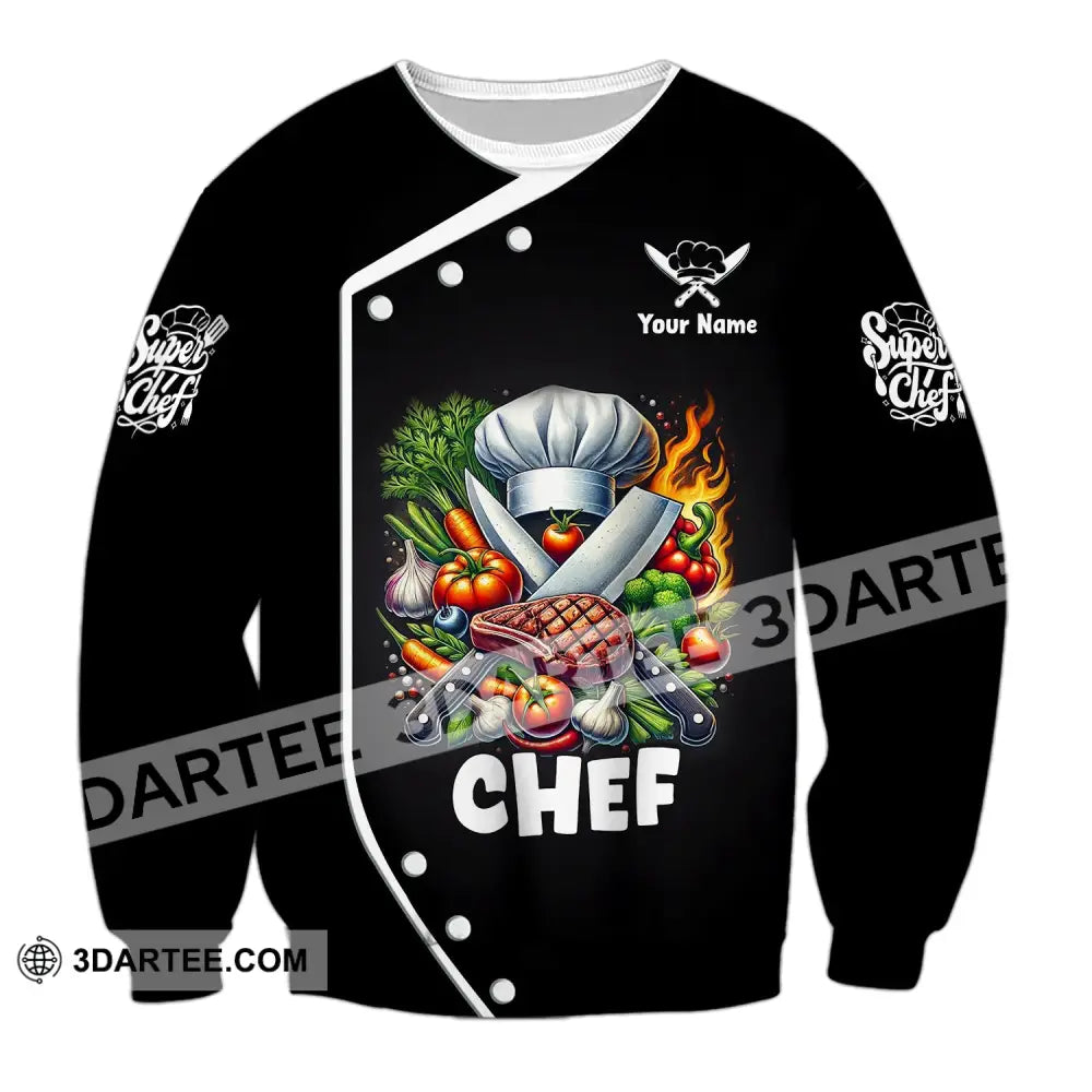 Unisex Shirt Custom Name Chef T-Shirt Hoodie Long Sleeve / S T-Shirt