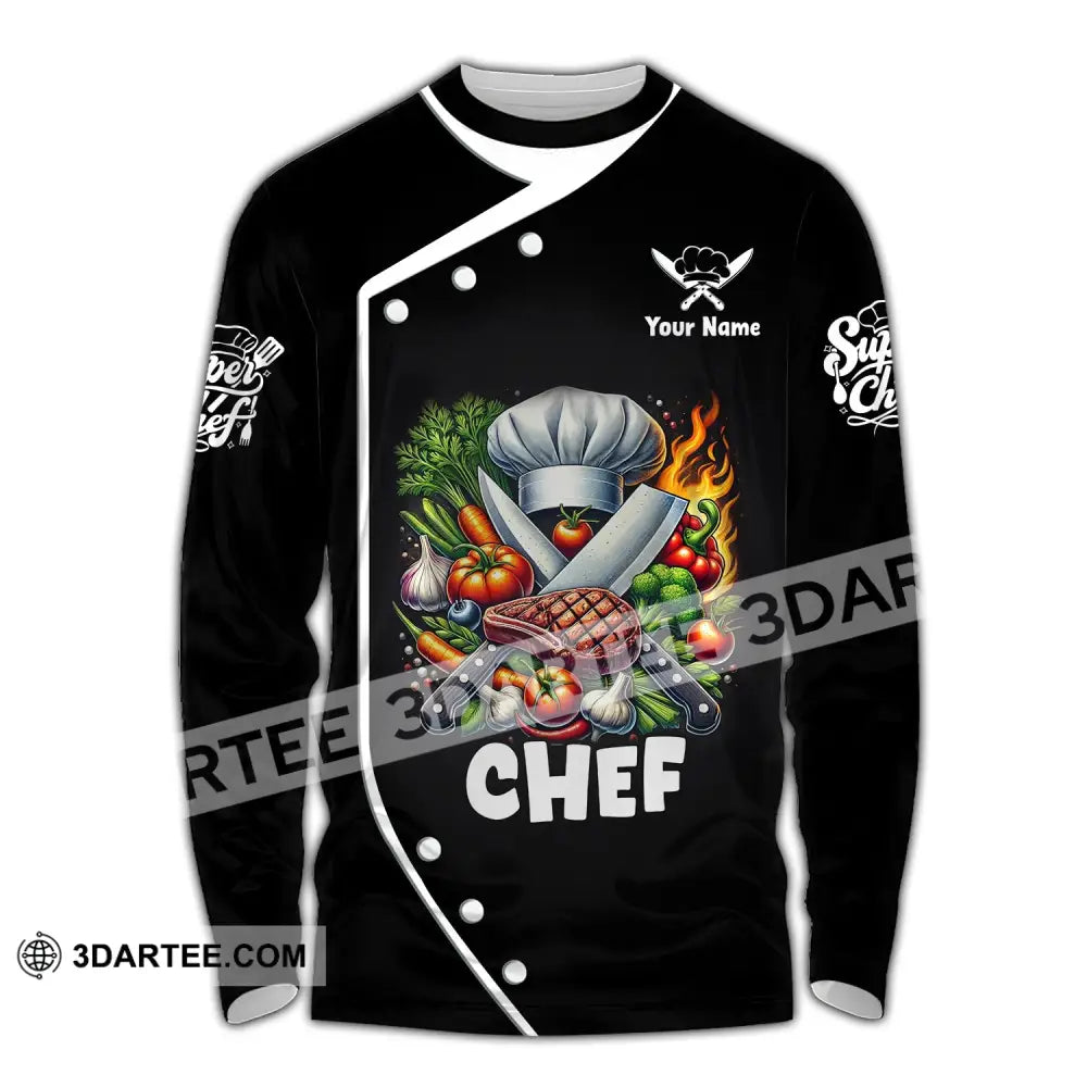 Unisex Shirt Custom Name Chef T-Shirt Hoodie Long Sleeve / S T-Shirt