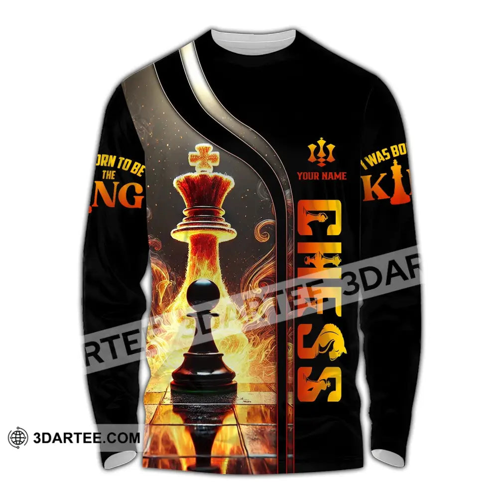 Unisex Shirt Custom Name Chess Gift For Lover Long Sleeve / S T-Shirt