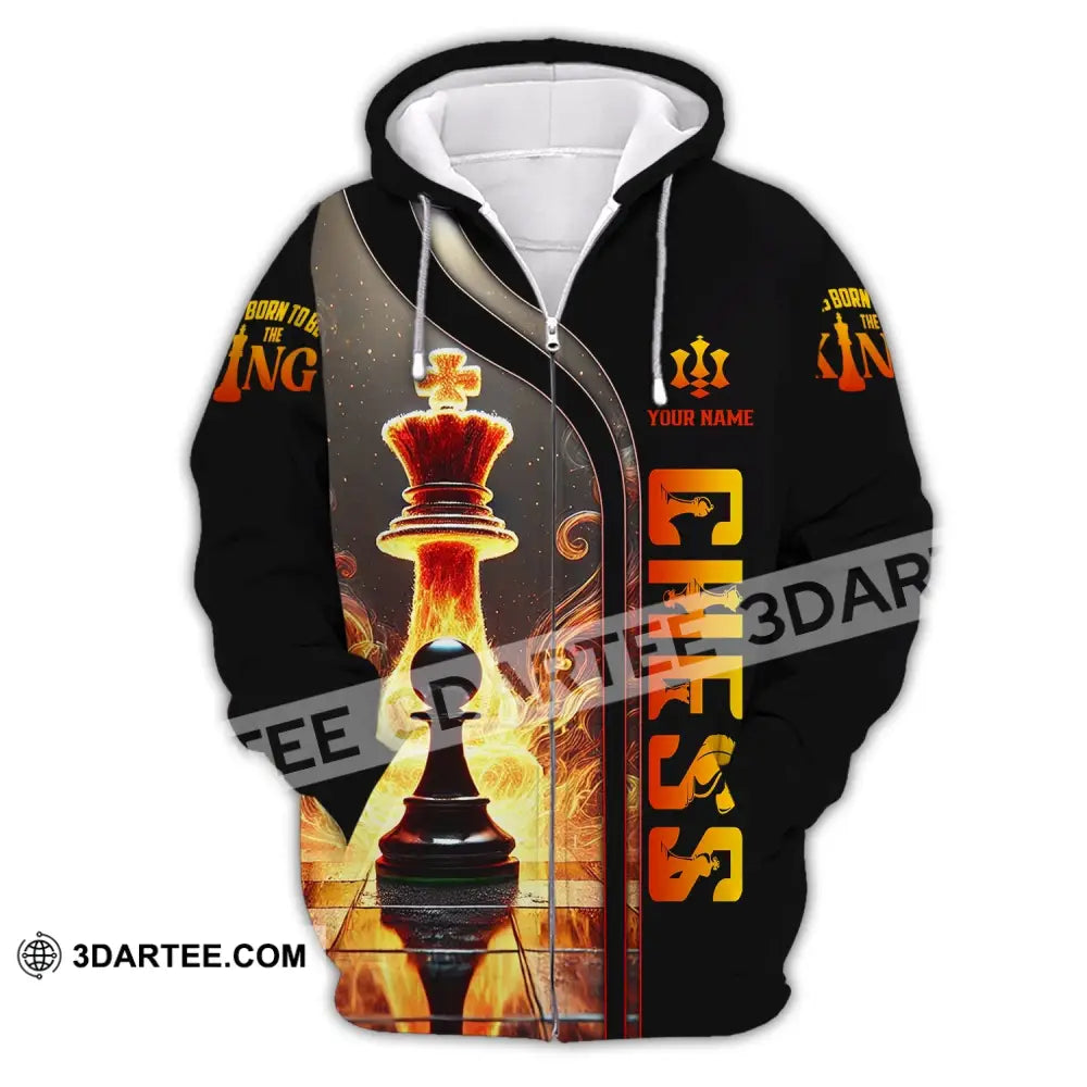 Unisex Shirt Custom Name Chess Gift For Lover Zipper Hoodie / S T-Shirt