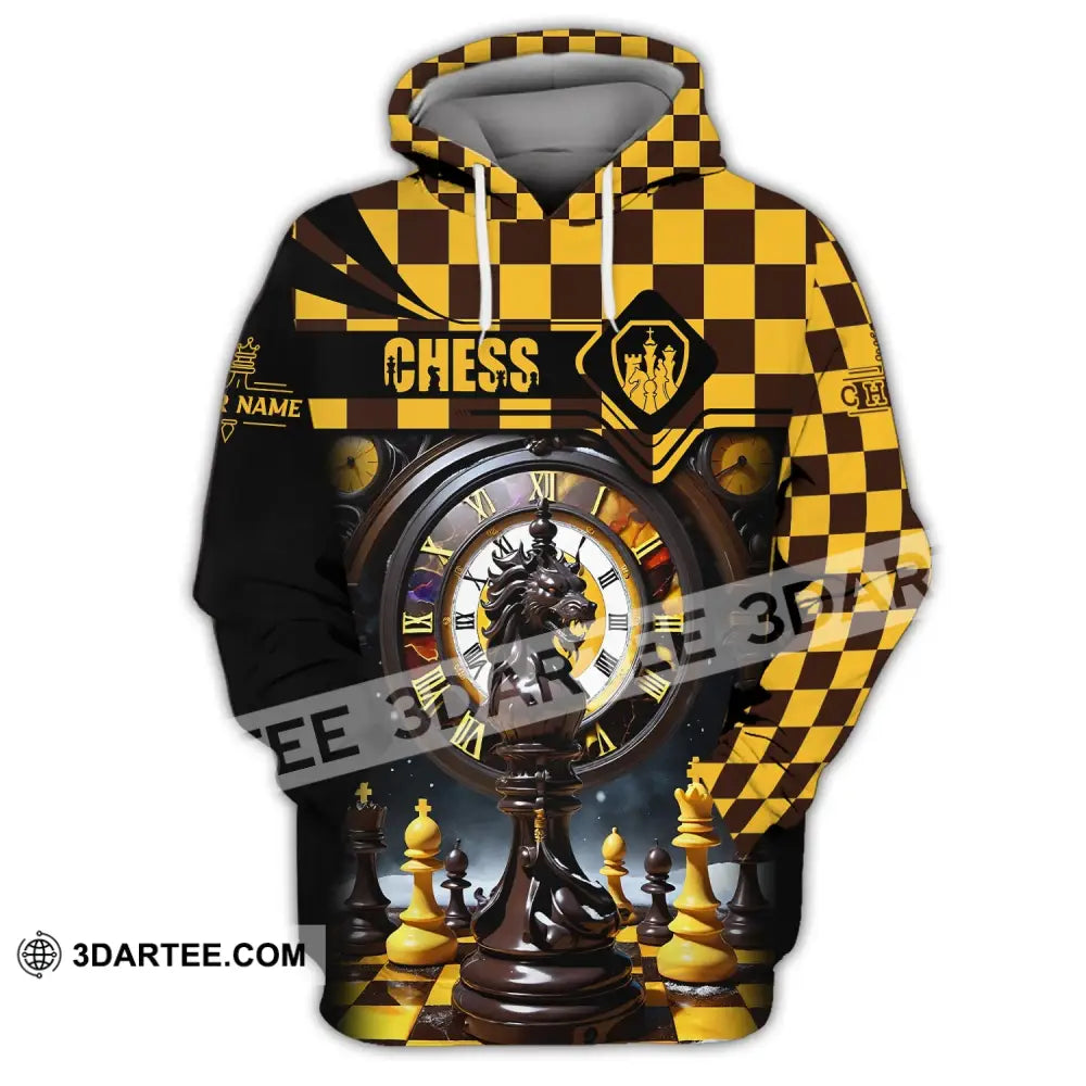 Unisex Shirt Custom Name Chess Lover Hoodie Polo Long Sleeve Gift For Player / S T-Shirt