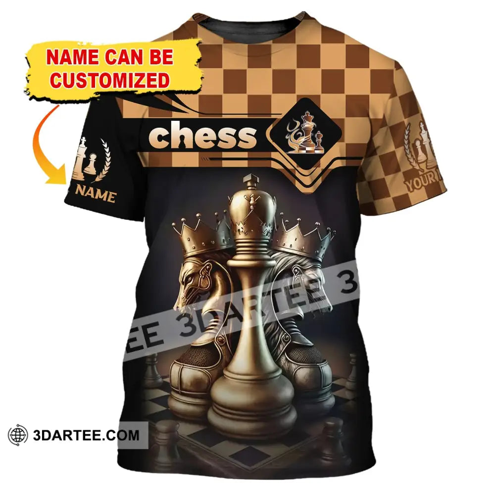 Unisex Shirt Custom Name Chess Lover Hoodie Polo Long Sleeve Gift For Player T-Shirt