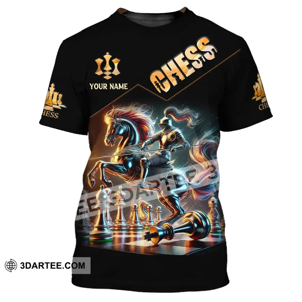 Unisex Shirt Custom Name Chess Lover Hoodie Polo Long Sleeve T-Shirt / S T-Shirt