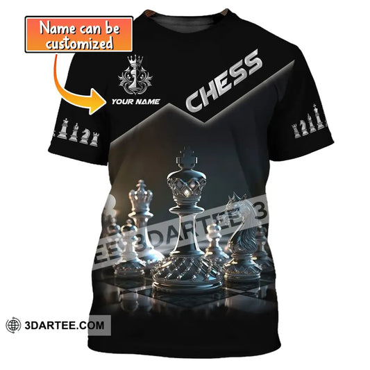 Unisex Shirt Custom Name Chess T-Shirt For Club Lover Clothing