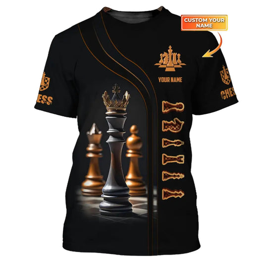 Unisex Shirt Custom Name Chess T-Shirt Game Gift For Lover