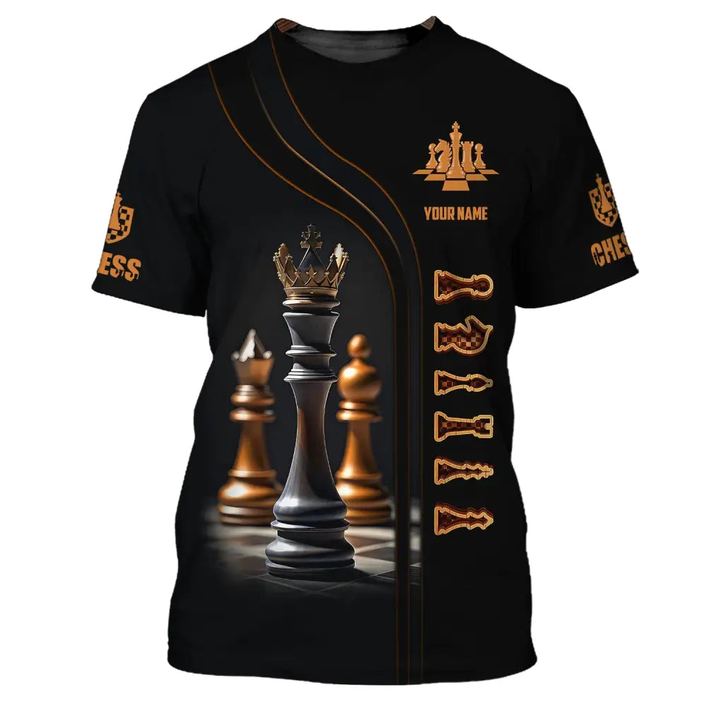 Unisex Shirt Custom Name Chess T-Shirt Game Gift For Lover / S