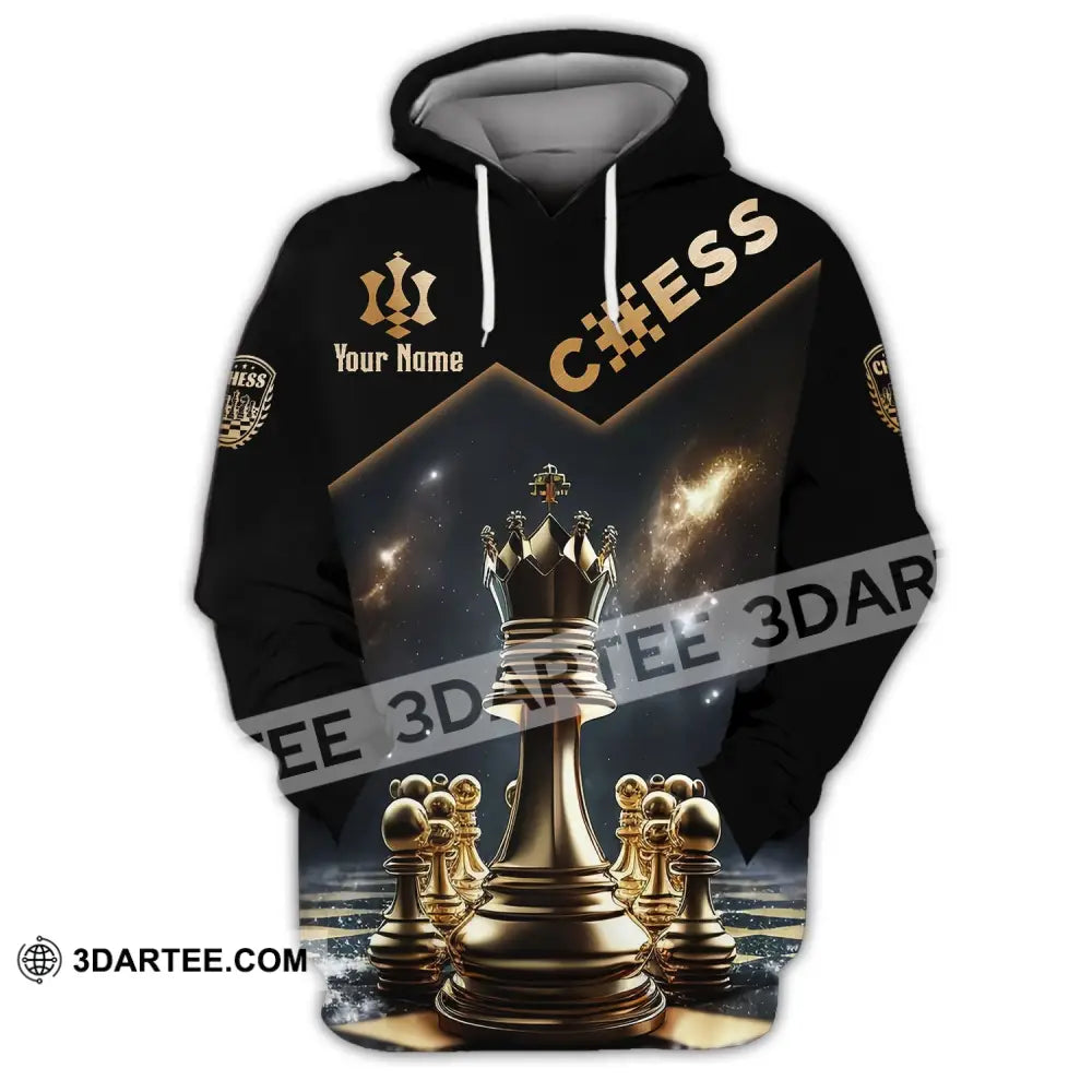 Unisex Shirt Custom Name Chess T-Shirt Game King Hoodie / S