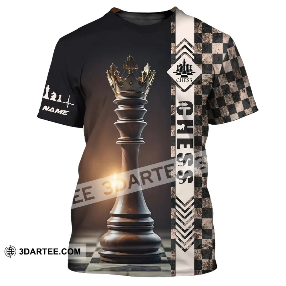 Unisex Shirt Custom Name Chess T-Shirt Game King / S